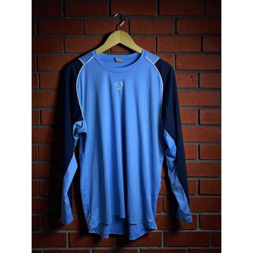Nike Long Sleeve Athletic Shirt Blue Navy Men’s Medium Dri-Fit